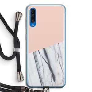 CaseCompany A touch of peach: Samsung Galaxy A50 Transparant Hoesje met koord