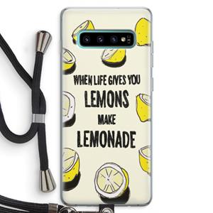 CaseCompany Lemonade: Samsung Galaxy S10 Plus Transparant Hoesje met koord