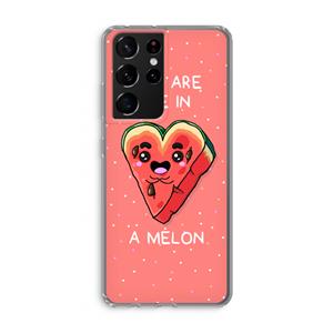CaseCompany One In A Melon: Samsung Galaxy S21 Ultra Transparant Hoesje
