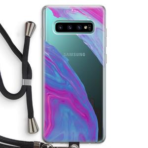 CaseCompany Zweverige regenboog: Samsung Galaxy S10 Plus Transparant Hoesje met koord