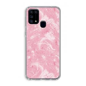 CaseCompany Abstract Painting Pink: Samsung Galaxy M31 Transparant Hoesje