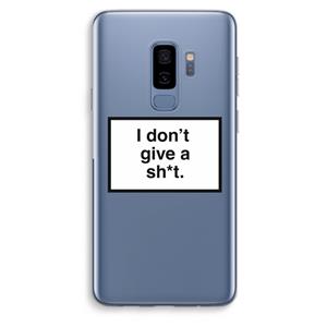 CaseCompany Don't give a shit: Samsung Galaxy S9 Plus Transparant Hoesje
