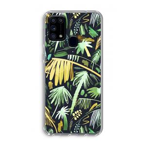 CaseCompany Tropical Palms Dark: Samsung Galaxy M31 Transparant Hoesje