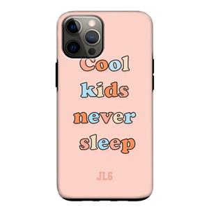 CaseCompany Cool Kids Never Sleep: iPhone 12 Pro Tough Case