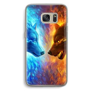 CaseCompany Fire & Ice: Samsung Galaxy S7 Transparant Hoesje