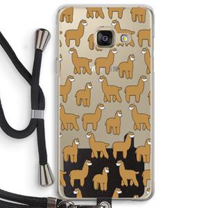 CaseCompany Alpacas: Samsung Galaxy A3 (2016) Transparant Hoesje met koord