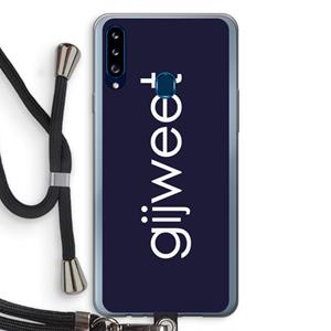 CaseCompany Gijweet: Samsung Galaxy A20s Transparant Hoesje met koord