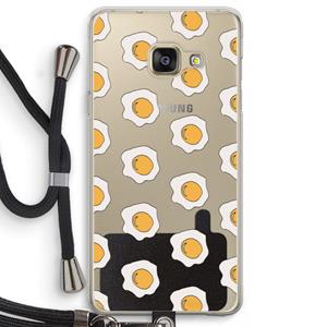 CaseCompany Bacon to my eggs #1: Samsung Galaxy A3 (2016) Transparant Hoesje met koord