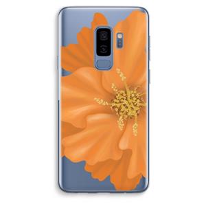 CaseCompany Orange Ellila flower: Samsung Galaxy S9 Plus Transparant Hoesje