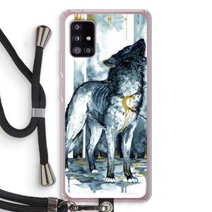 CaseCompany Bleeding Soul: Samsung Galaxy A51 5G Transparant Hoesje met koord