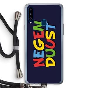 CaseCompany 90's One: Samsung Galaxy A20s Transparant Hoesje met koord