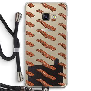 CaseCompany Bacon to my eggs #2: Samsung Galaxy A3 (2016) Transparant Hoesje met koord