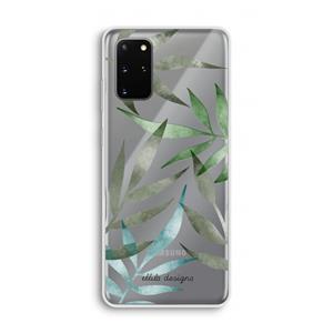 CaseCompany Tropical watercolor leaves: Samsung Galaxy S20 Plus Transparant Hoesje