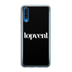 CaseCompany Topvent Zwart: Samsung Galaxy A50 Transparant Hoesje