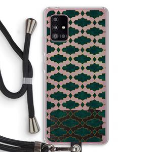 CaseCompany Moroccan tiles: Samsung Galaxy A51 5G Transparant Hoesje met koord