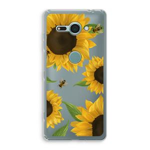 CaseCompany Sunflower and bees: Sony Xperia XZ2 Compact Transparant Hoesje
