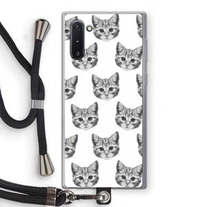CaseCompany Kitten: Samsung Galaxy Note 10 Transparant Hoesje met koord