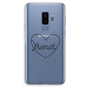 CaseCompany Friends heart black: Samsung Galaxy S9 Plus Transparant Hoesje