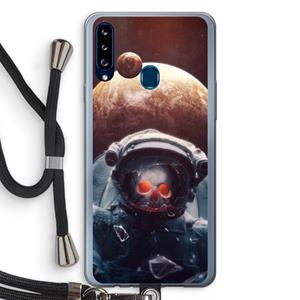 CaseCompany Voyager: Samsung Galaxy A20s Transparant Hoesje met koord