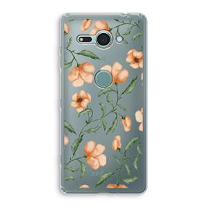 CaseCompany Peachy flowers: Sony Xperia XZ2 Compact Transparant Hoesje