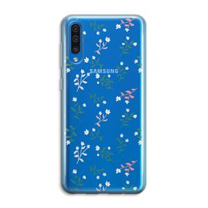 CaseCompany Small white flowers: Samsung Galaxy A50 Transparant Hoesje