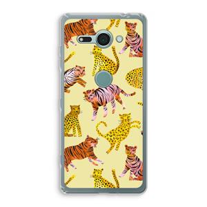 CaseCompany Cute Tigers and Leopards: Sony Xperia XZ2 Compact Transparant Hoesje