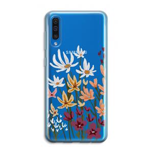 CaseCompany Painted wildflowers: Samsung Galaxy A50 Transparant Hoesje