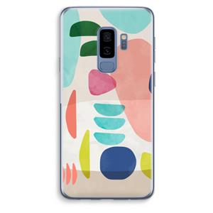 CaseCompany Bold Rounded Shapes: Samsung Galaxy S9 Plus Transparant Hoesje