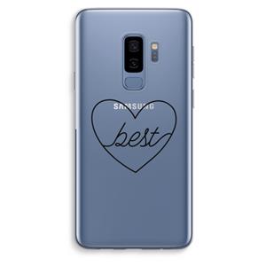 CaseCompany Best heart black: Samsung Galaxy S9 Plus Transparant Hoesje