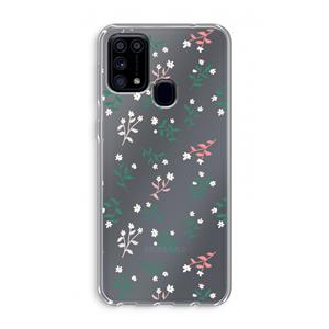 CaseCompany Small white flowers: Samsung Galaxy M31 Transparant Hoesje