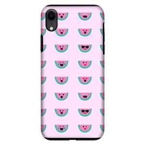 CaseCompany Smiley watermeloenprint: iPhone XR Tough Case