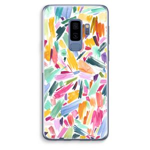 CaseCompany Watercolor Brushstrokes: Samsung Galaxy S9 Plus Transparant Hoesje