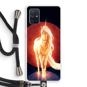 CaseCompany Last Unicorn: Samsung Galaxy A71 Transparant Hoesje met koord