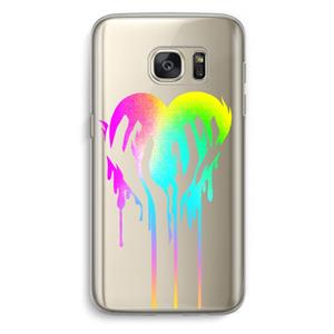CaseCompany Hold My Heart: Samsung Galaxy S7 Transparant Hoesje