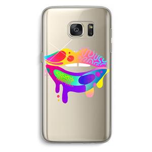 CaseCompany Lip Palette: Samsung Galaxy S7 Transparant Hoesje