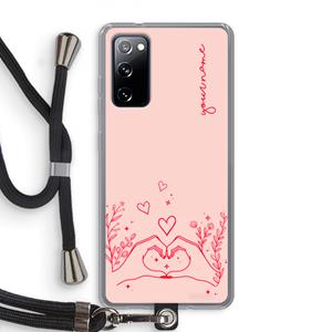 CaseCompany Love is in the air: Samsung Galaxy S20 FE / S20 FE 5G Transparant Hoesje met koord