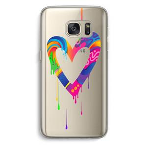 CaseCompany Melts My Heart: Samsung Galaxy S7 Transparant Hoesje