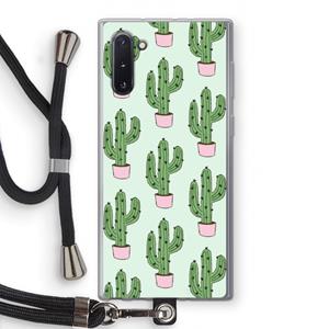 CaseCompany Cactus Lover: Samsung Galaxy Note 10 Transparant Hoesje met koord