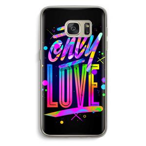 CaseCompany Only Love: Samsung Galaxy S7 Transparant Hoesje
