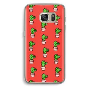 CaseCompany Mini cactus: Samsung Galaxy S7 Transparant Hoesje