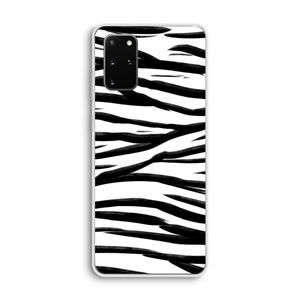 CaseCompany Zebra pattern: Samsung Galaxy S20 Plus Transparant Hoesje