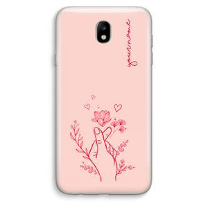 CaseCompany Giving Flowers: Samsung Galaxy J7 (2017) Transparant Hoesje