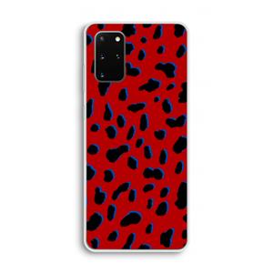 CaseCompany Red Leopard: Samsung Galaxy S20 Plus Transparant Hoesje