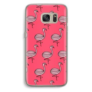 CaseCompany Flamingo: Samsung Galaxy S7 Transparant Hoesje