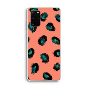CaseCompany Pink Cheetah: Samsung Galaxy S20 Plus Transparant Hoesje