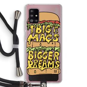 CaseCompany Big Macs Bigger Dreams: Samsung Galaxy A51 5G Transparant Hoesje met koord