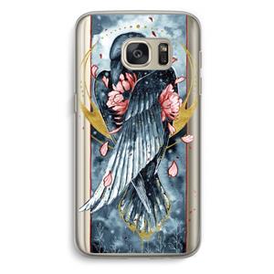 CaseCompany Golden Raven: Samsung Galaxy S7 Transparant Hoesje