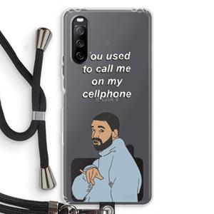 CaseCompany Hotline bling: Sony Sony Xperia 10 III Transparant Hoesje met koord
