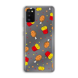CaseCompany Chicken 'n Fries: Samsung Galaxy A41 Transparant Hoesje