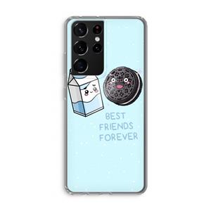 CaseCompany Best Friend Forever: Samsung Galaxy S21 Ultra Transparant Hoesje
